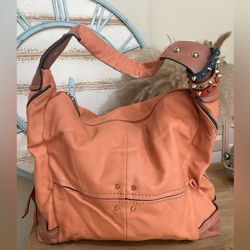 Women’s Unique Vegan Leather Large Hobo BOHO Bag